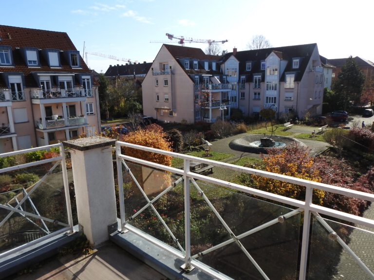 Blick von der Terrasse Mozartanlage